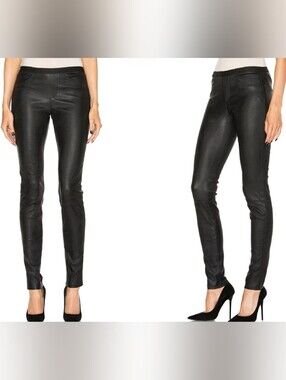 NWOT/ HELMUT LANG black leather  leggings